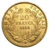20 FRANKÓW NAPOLEON III BONAPARTE LOSOWY ROCZNIK