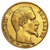 20 FRANKÓW NAPOLEON III BONAPARTE LOSOWY ROCZNIK