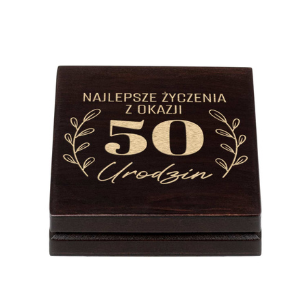 ETUI na SZTABKĘ DREWNIANE Certipack- 50 URODZINY