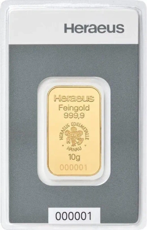 Sztaba złota ARGOR-HERAEUS/HERAEUS Kinebar 10 g